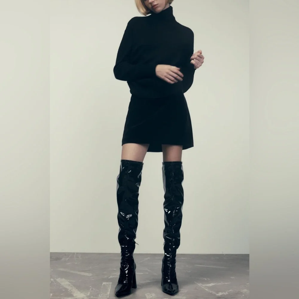 ZARA HIGH HEEL OVER THE KNEE BOOTS